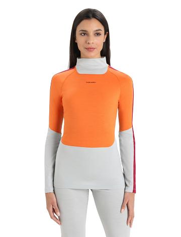 Ether / Flash Women's Icebreaker Merino 200 Sonebula Long Sleeve High Neck Thermal Top One Piece & Sets | USA 1783SGLO